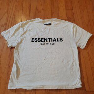 FEAR OF GOD Essentials Buttercream Back Logo Size Medium